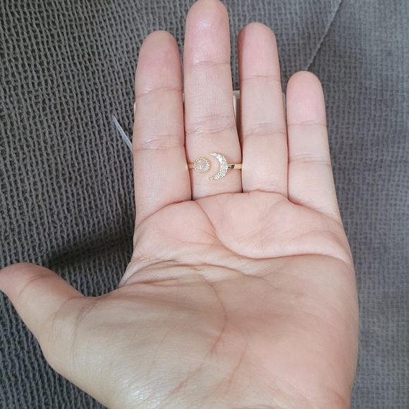 Shivam Crescent Moon🌙 and Moonstone Gem Ring💍 - Picture 13 of 16